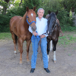 Professional Writer and Peabody Award Winning ReporterRobert Riggs With His Texas Quarter Horses Beamer & Bentsen